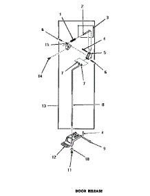 11 - Door Release parts for Amana Dryer DG3861 from AppliancePartsPros.com