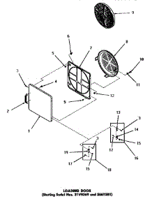 18 - Loading Door parts for Amana Dryer DG3861 from AppliancePartsPros.com