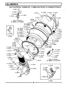 08 - Lint Screen, Tumbler (Front & Back) parts for Maytag Dryer DG409 from AppliancePartsPros.com