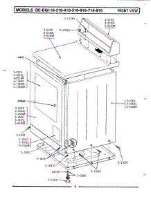 03 - Front View parts for Maytag Dryer DG410 from AppliancePartsPros.com