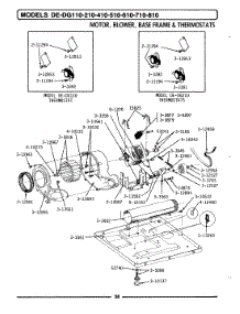 07 - Motor, Blower, Base Frame & Thermostats parts for Maytag Dryer DG510 from AppliancePartsPros.com