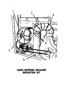 04 - 160P3 Bottom Exhaust Deflector Kit parts for Amana Dryer DG6060 from AppliancePartsPros.com