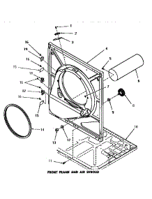 16 - Front Frame & Air Shroud parts for Amana Dryer DG6161 from AppliancePartsPros.com