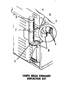 02 - 143P3 Rear Exhaust Deflector Kit parts for Amana Dryer DG6181 from AppliancePartsPros.com