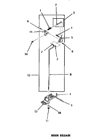 12 - Door Release parts for Amana Dryer DG6181 from AppliancePartsPros.com