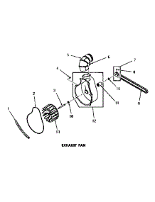 15 - Exhaust Fan parts for Amana Dryer DG6181 from AppliancePartsPros.com
