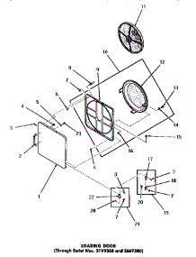 19 - Loading Door (Thru Sn 31V9368 & S66y580) parts for Amana Dryer DG6181 from AppliancePartsPros.com