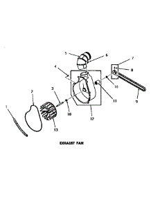12 - Exhaust Fan parts for Amana Dryer DG6241 from AppliancePartsPros.com