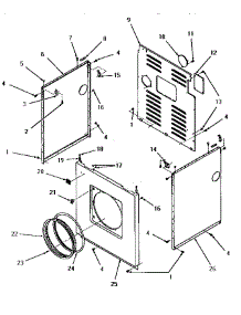 21 - Panels parts for Amana Dryer DG6241 from AppliancePartsPros.com