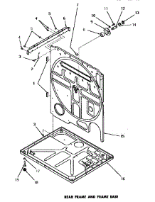22 - Rear Frame & Frame Base parts for Amana Dryer DG6241 from AppliancePartsPros.com