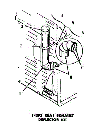 02 - 143P3 Rear Exhaust Deflector Kit parts for Amana Dryer DG6270 from AppliancePartsPros.com
