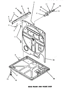 22 - Rear Frame & Frame Base parts for Amana Dryer DG6270 from AppliancePartsPros.com