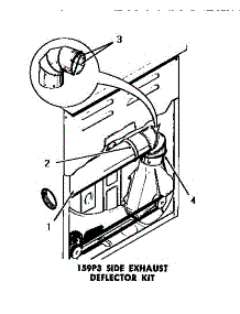 03 - 159P3 Side Exhaust Deflector Kit parts for Amana Dryer DG6271 from AppliancePartsPros.com