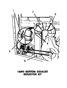 04 - 160P3 Bottom Exhaust Deflector Kit parts for Amana Dryer DG6271 from AppliancePartsPros.com