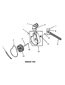 14 - Exhaust Fan parts for Amana Dryer DG6271 from AppliancePartsPros.com