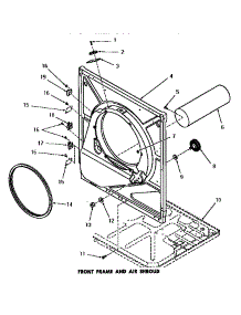 15 - Front Frame & Air Shroud parts for Amana Dryer DG6271 from AppliancePartsPros.com