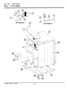08 - Rear View parts for Maytag Dryer DG7500 from AppliancePartsPros.com