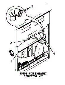 02 - 159P3 Side Exhaust Deflector Kit parts for Amana Dryer DG9031 from AppliancePartsPros.com