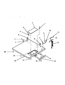 06 - Cabinet Top parts for Amana Dryer DG9031 from AppliancePartsPros.com