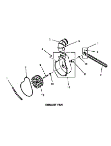 13 - Exhaust Fan parts for Amana Dryer DG9031 from AppliancePartsPros.com