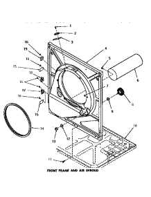 14 - Front Frame & Air Shroud parts for Amana Dryer DG9031 from AppliancePartsPros.com