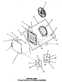 17 - Loading Door parts for Amana Dryer DG9031 from AppliancePartsPros.com
