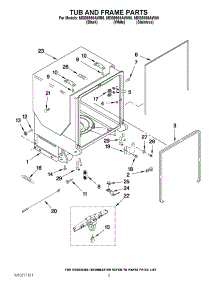 05 - Tub And Frame Parts parts for Maytag Dishwasher MDB8959AWS0 from AppliancePartsPros.com