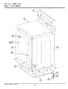 03 - Front View parts for Maytag Dryer DG9900 from AppliancePartsPros.com