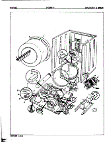 02 - Cylinder & Drive (Orig.-Rev.A) parts for Norge Dryer DGJ181H from AppliancePartsPros.com