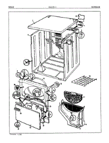 03 - Exterior (Orig. Rev. A) parts for Norge Dryer DGJ181W from AppliancePartsPros.com