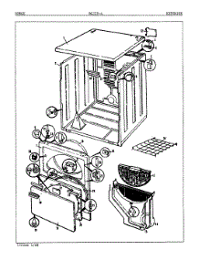03 - Exterior (Rev. A-B) parts for Norge Dryer DGJ204W from AppliancePartsPros.com