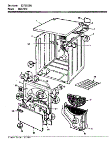 04 - Exterior (Orig. Rev. A-D) parts for Norge Dryer DGL203AC from AppliancePartsPros.com