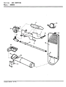 03 - Gas Carrying (Rev. A-D) parts for Norge Dryer DGM202H from AppliancePartsPros.com