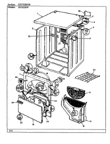 03 - Exterior (Wht) parts for Norge Dryer DGM205W from AppliancePartsPros.com