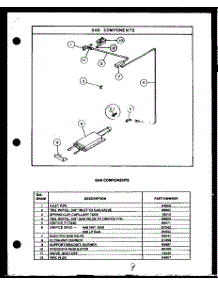 03 - Gas Components parts for Amana Oven DGO757 from AppliancePartsPros.com