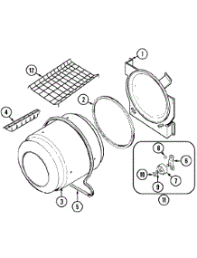 06 - Tumbler parts for Norge Dryer DGP224V from AppliancePartsPros.com