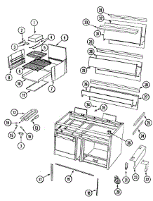 03 - Oven Body / Gas Controls parts for Dynasty Range DGR2484GCB from AppliancePartsPros.com