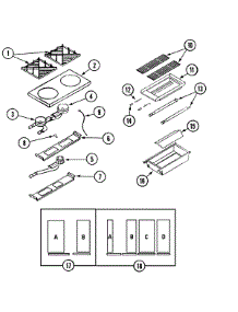 04 - Top Assembly / Gas Controls parts for Dynasty Range DGRC2486CB from AppliancePartsPros.com