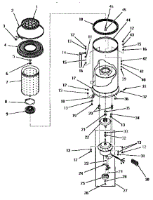 10 - Spin Tub And Motor parts for Amana Washer DH1140 from AppliancePartsPros.com