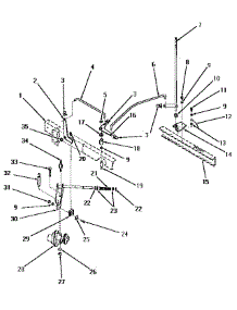 12 - Wash Pump, Control Rods And Bracket parts for Amana Washer DH1140 from AppliancePartsPros.com