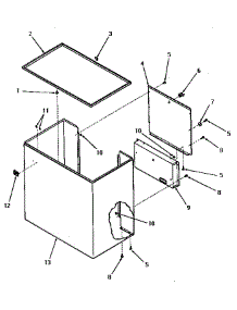 03 - Cabinet parts for Amana Washer DH1150 from AppliancePartsPros.com