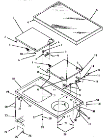 04 - Cabinet Top And Loading Doors parts for Amana Washer DH1150 from AppliancePartsPros.com