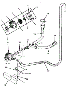 06 - Motor And Pump Assy And Hoses parts for Amana Washer DH1150 from AppliancePartsPros.com