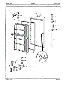 02 - Freezer Door parts for Maytag Freezer DICNF17 / EY45B from AppliancePartsPros.com
