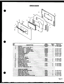 03 - Oven Door parts for Amana Wall Oven DKO-791 from AppliancePartsPros.com