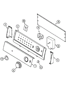 02 - Control Panel parts for Amana Dryer DLE231RAW from AppliancePartsPros.com