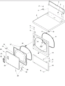 03 - Door And Front, Access, And Top Panels parts for Amana Dryer DLG330RAW / PDLG330RAW from AppliancePartsPros.com