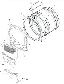 04 - Front Bulkhead, Air Duct & Drum parts for Amana Dryer DLG330RAW / PDLG330RAW1 from AppliancePartsPros.com