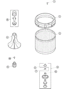 03 - Inner Tub parts for Amana Washer DLW330RAW from AppliancePartsPros.com