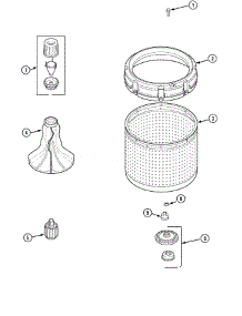 04 - Inner Tub (Series 15) parts for Amana Washer DLW330RAW from AppliancePartsPros.com